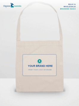 Calico Library Bag with brand in middle of bag